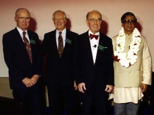 Dr. Yunus with Borlaug and Carter Yunus